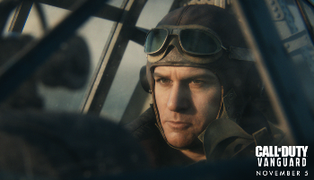 Call of Duty: Vanguard. November 5th 2021. A male pilot prepares to take flight.